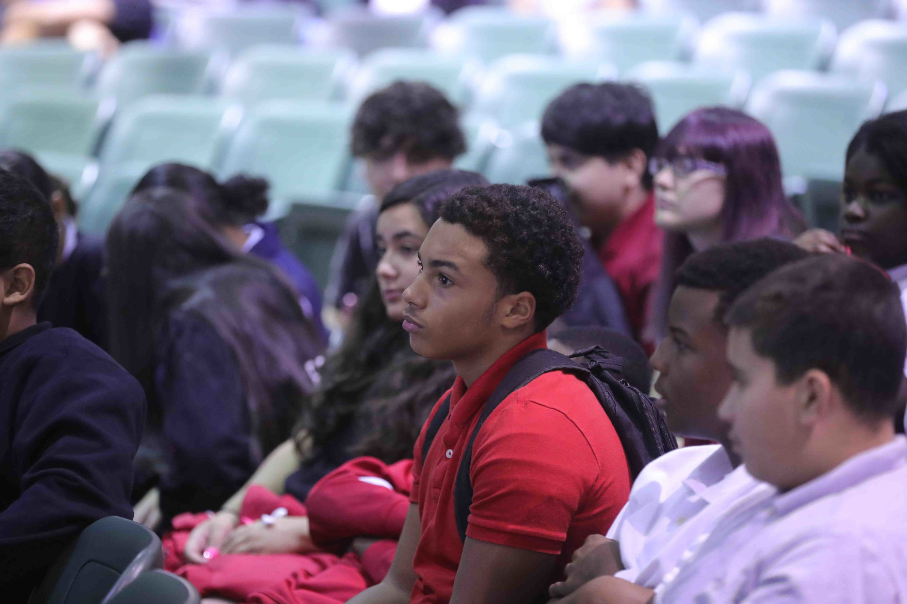 Meteorologist Joe Martucci at Vineland High School